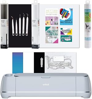 Cricut Maker 3 Machine Bundle Weeder Tool Kit Smart Permanent Vinyl Black White 13 in x 3ft Transfer Tape Pen DIY Matless Cutting 10X Force 2X Faster iOS Android Windows & Mac Bluetooth Connectivity