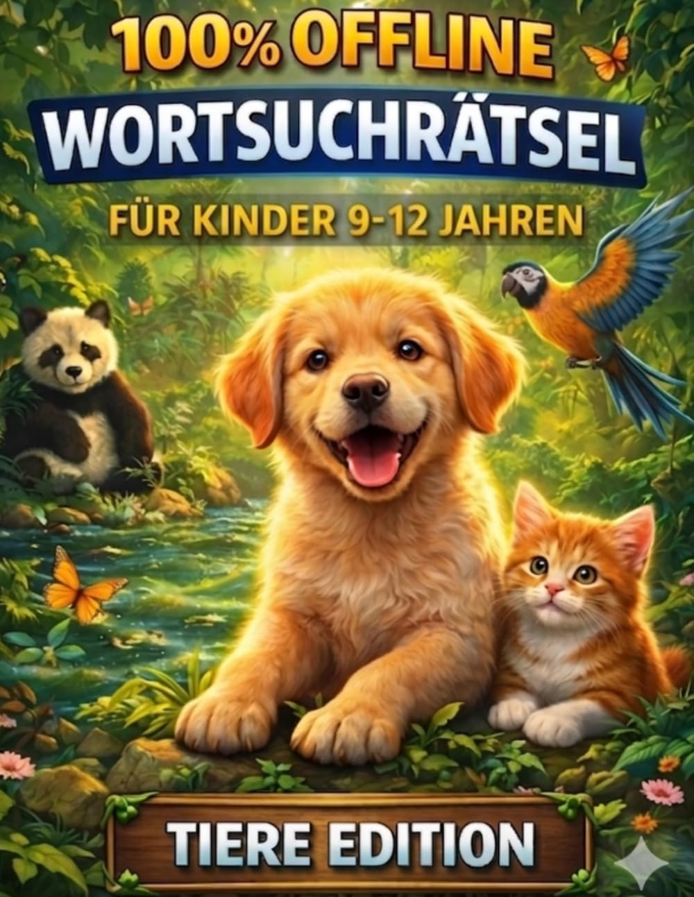 Tierische Wortsuchrätsel für Kinder – 100 % Offline Rätselspaß: 100 spannende Wortsuche-Herausforderungen mit über 1000 versteckten Tiernamen – ... – Wortsuchrätsel für Kinder von 9–12 Jahren)