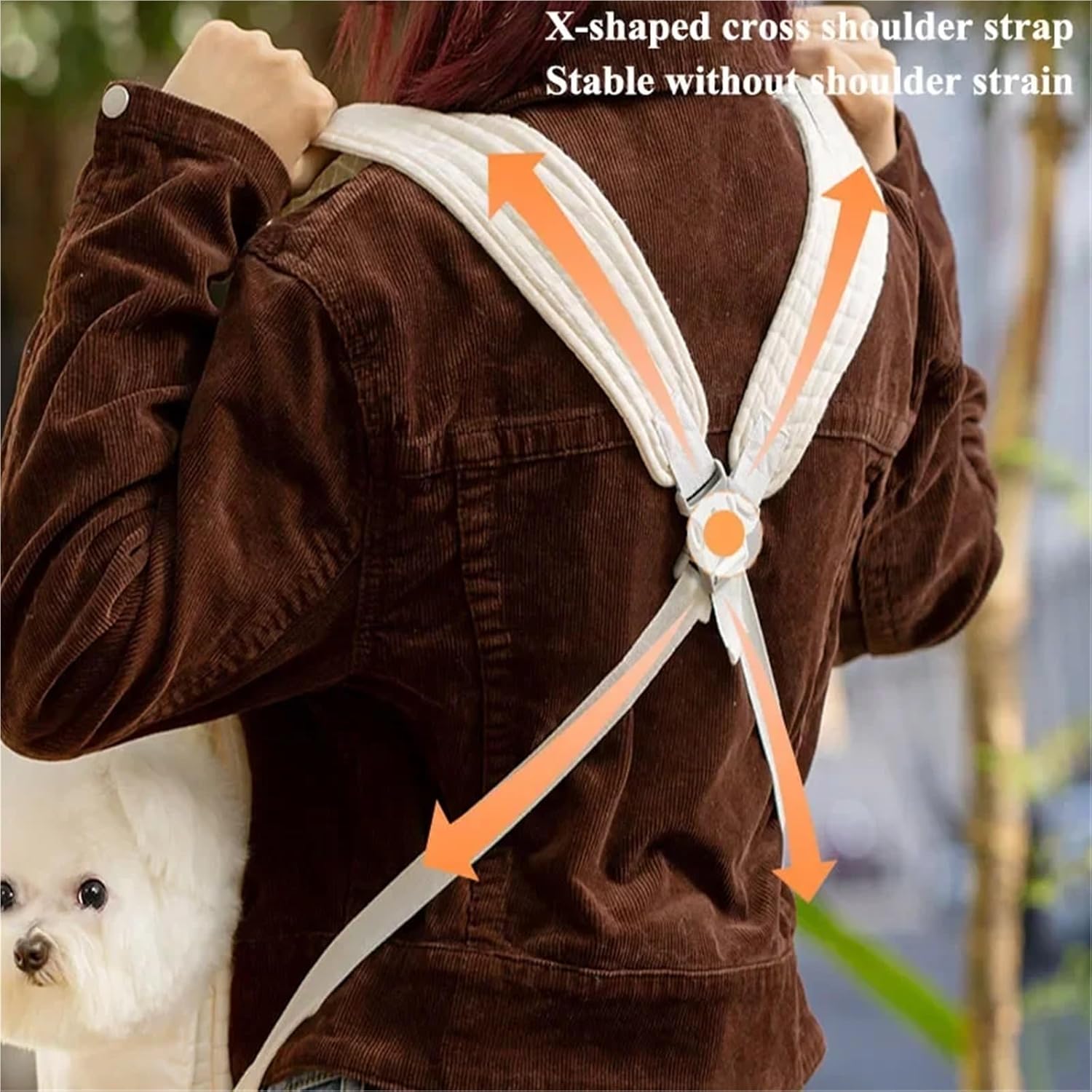 Pet Backpack Comfort Dog Bag Kitten Carrier Outdoor Travel Breathable Cross Design Chest Backpack Bag Supplies Pet Accessories