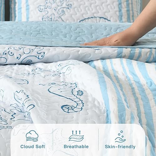 Miniatura 10 de HORIMOTE HOME Juego de edredón beige de estilo bohemio con borlas, colcha suave y ligera para todas las estaciones, colcha de cama tamaño individual