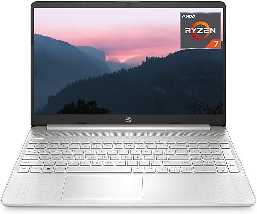HP Portátil delgado de 15.6 HD, 8 núcleos AMD Ryzen 7 5700U (hasta 4.3 GHz), 16 GB DDR4 RAM, 1 TB PCIe SSD, KB de tamaño completo, WiFi 6,
