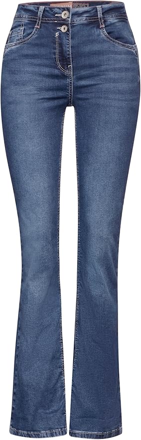 CECIL Bootcut Jeans Toronto - Black Washed / Zwart | - Cotton Blues