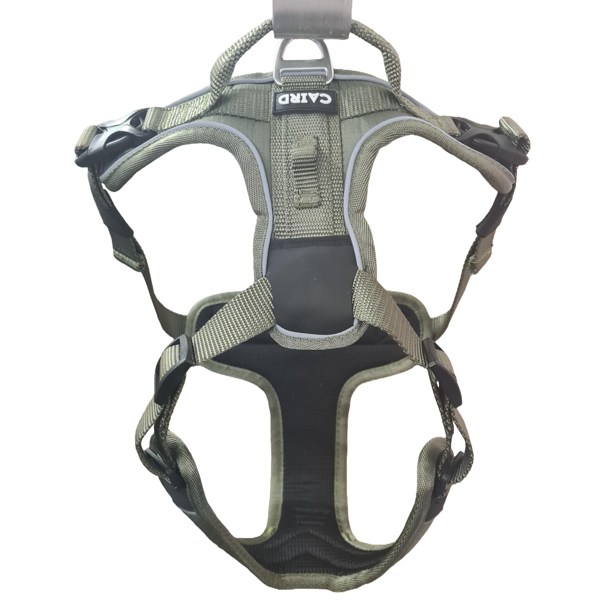 CAIRD Advance Dog Harness Ergonomic Y-Shape No Pull Harness with Handle Reflective & Water Resistant Adjustable Padded Dog Harness Khaki (Small: Neck 36–48cm | Chest 45–64cm)
