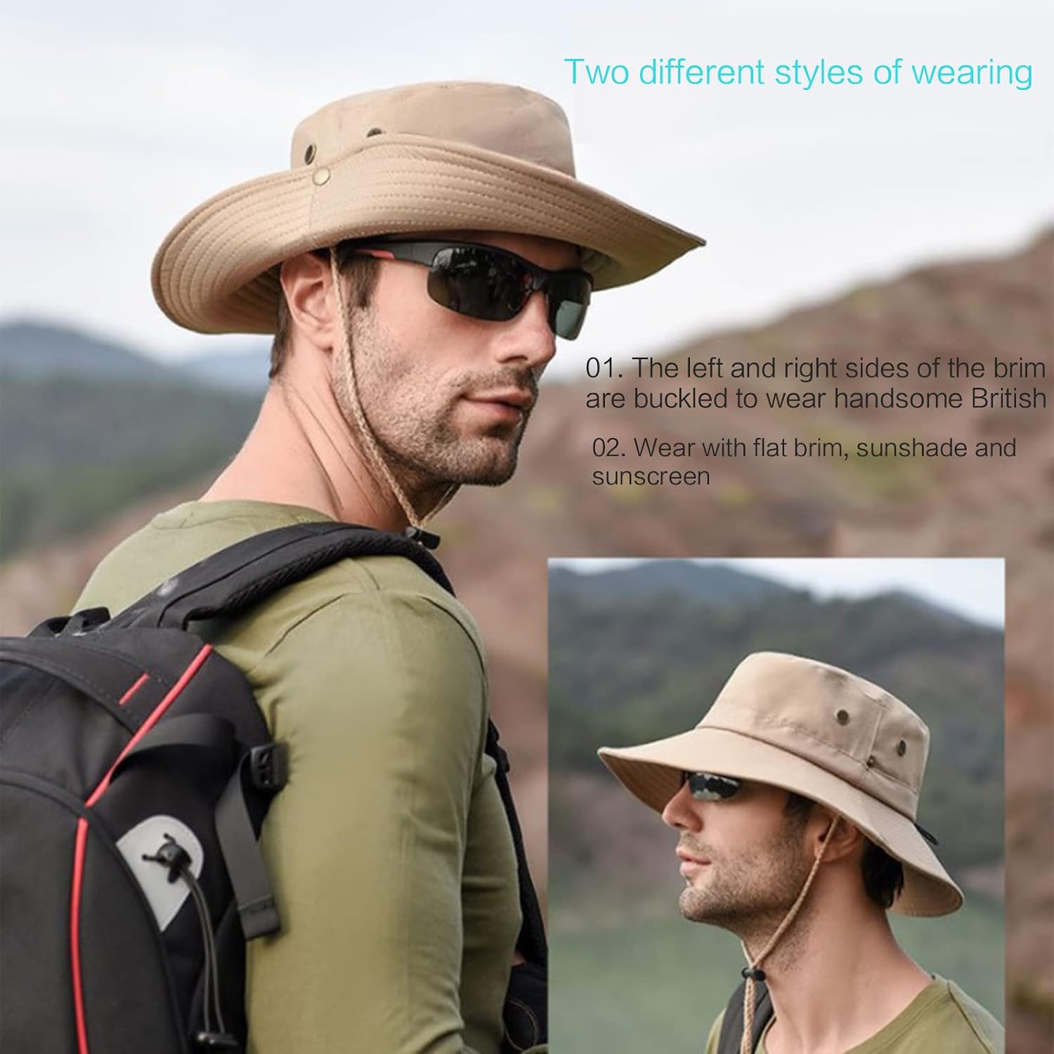 Panama Hat, UvProtection Wide Brim, SunProtection | Men SunHats, Panama Hat, SunProtection Fishing Hat, UvProtection Wide Brim, Camping, Hiking, Mountaineering