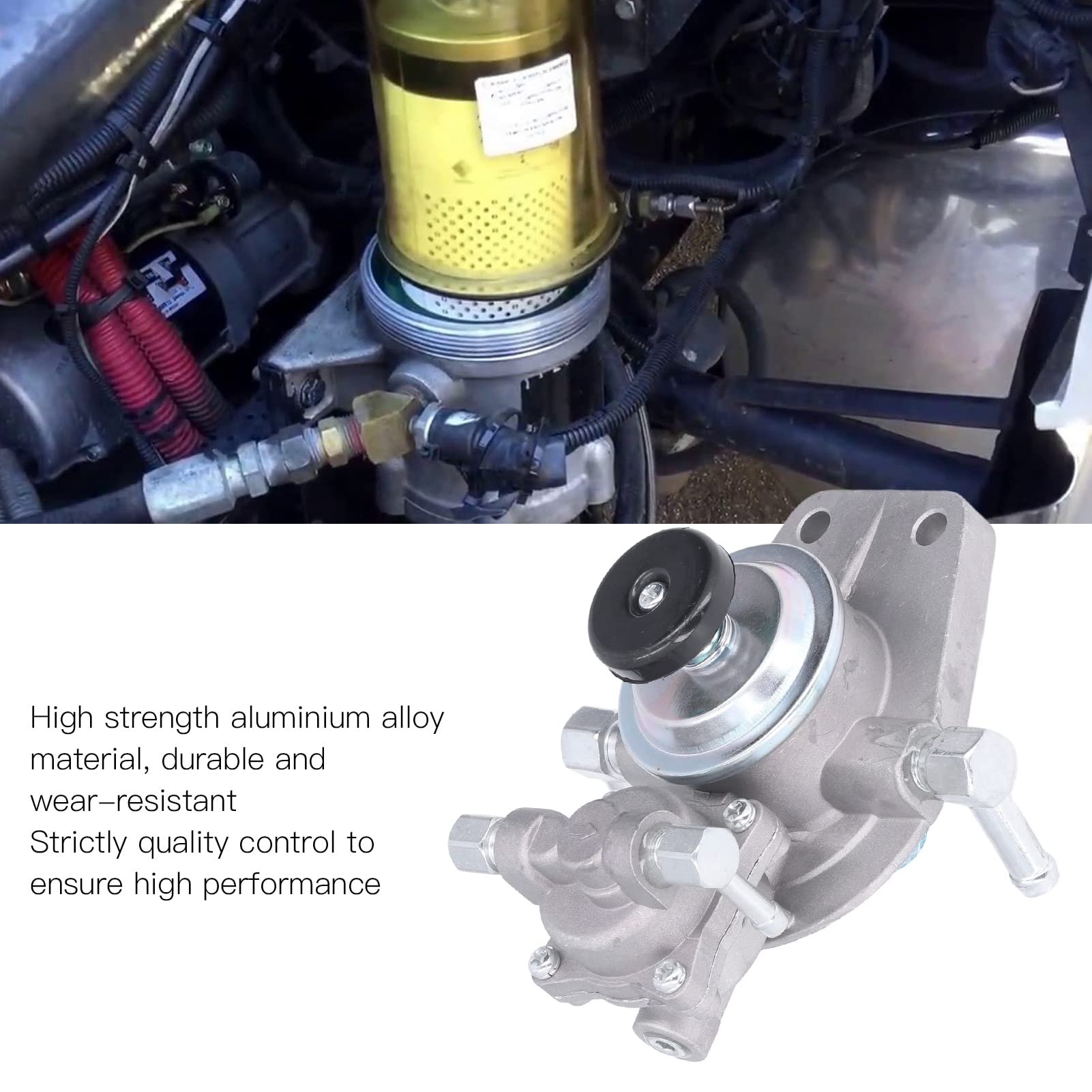 Alloggiamento del Filtro del Carburante, Fydun Lega di Alluminio Base di Montaggio del Filtro del Carburante Pompa di Innesco 16401‑VK51B per D22 YD25DDTI 16401-VK511