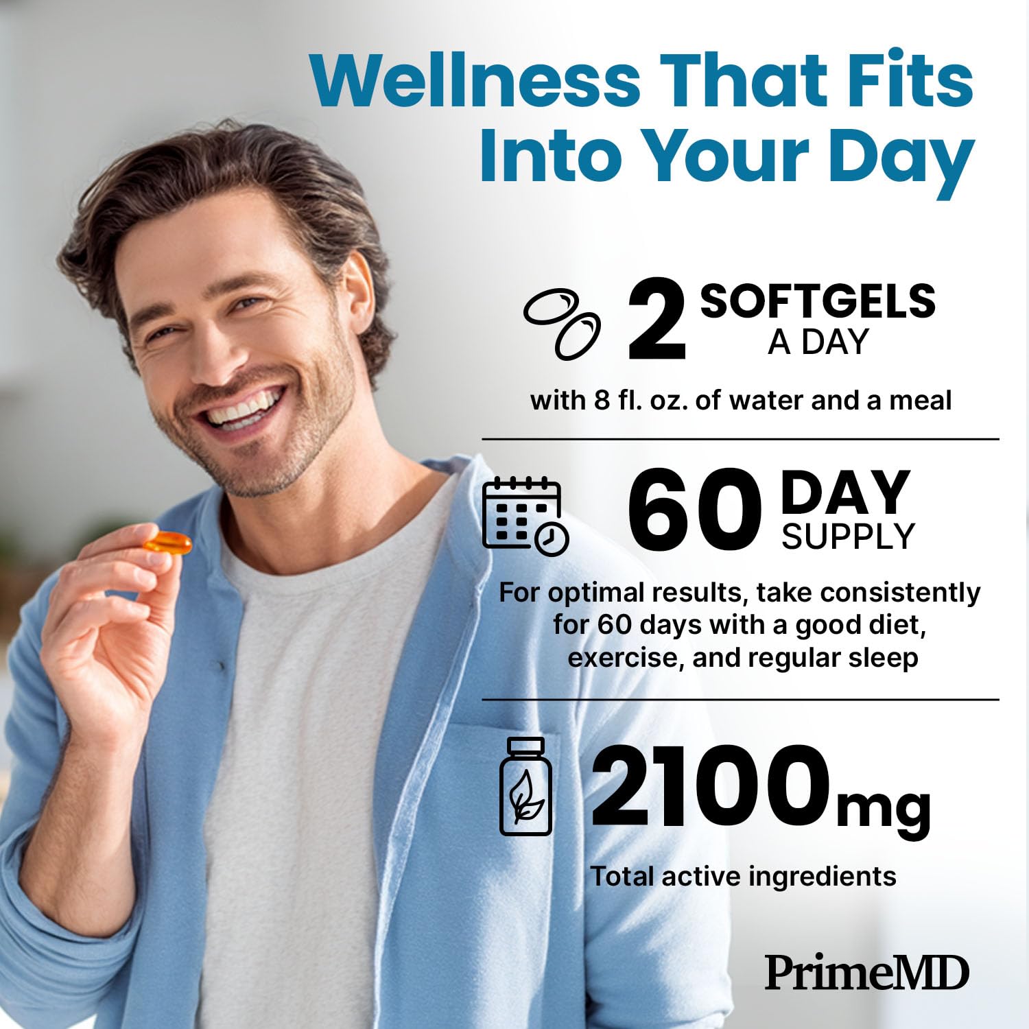 PrimeMD 4-in-1 Fish Oil Omega-3 with D3 K2 CoQ10, Lemon, 120 Softgels — Amazon image 6