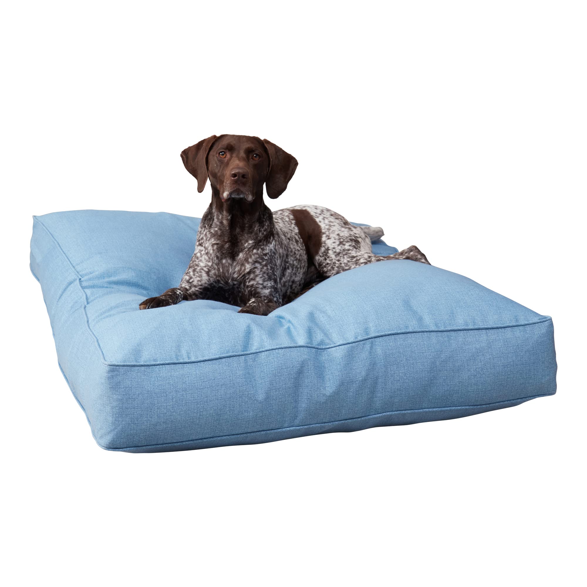 Charlie Rectangle Indoor/Outdoor Pillow Style Dog Bed, Denim, Large (36" x 48")