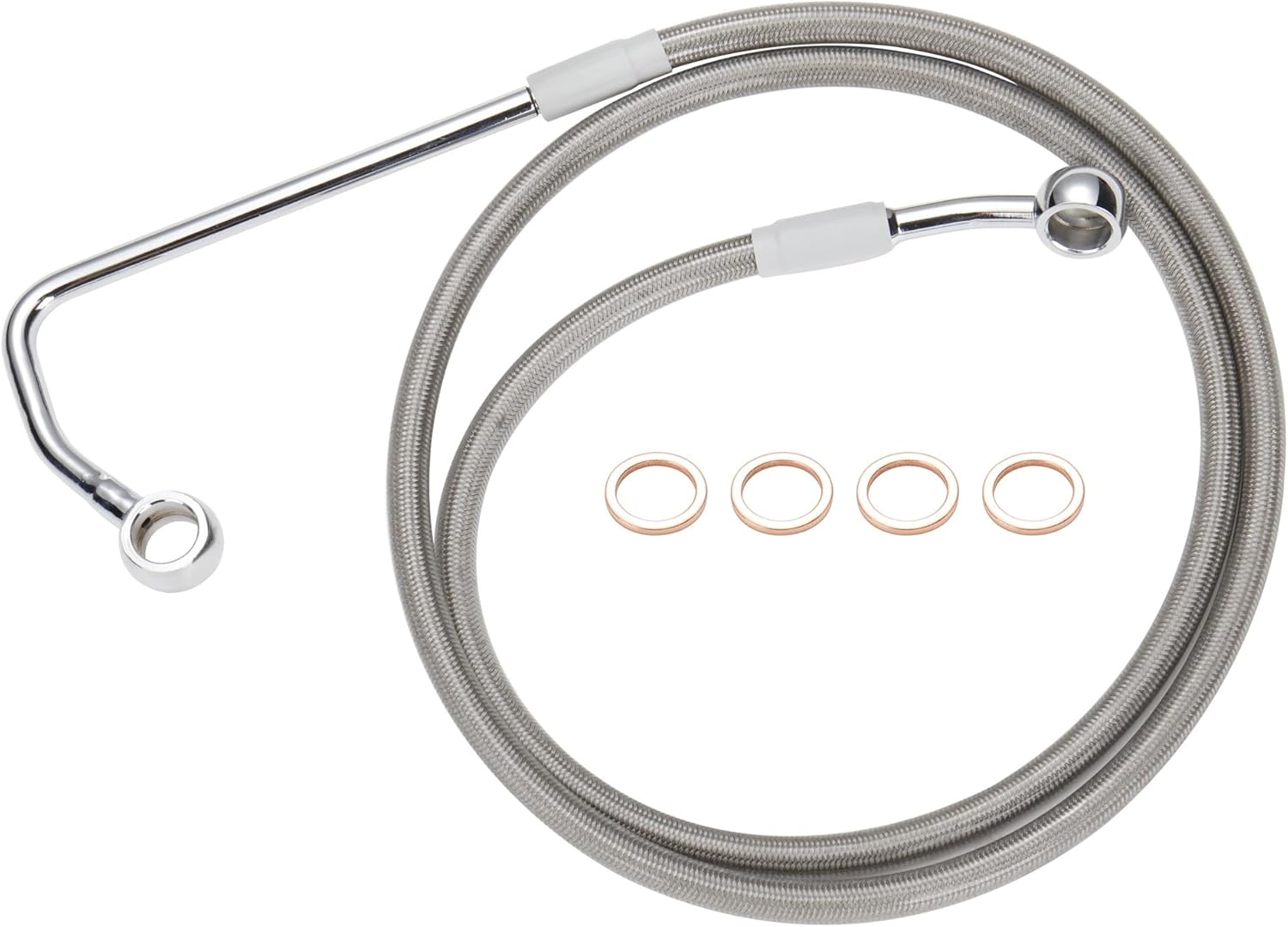 12" Ape Hangers Softail Upper Brake Line Hydraulic Hose Kit Extended Front Brake Cable Stainless Steel Braided for 2011-2017 Harley Softail Models with ABS