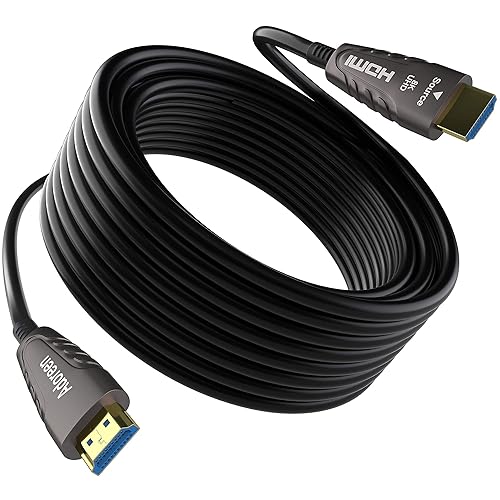 Adoreen Cable HDMI 2.1 de fibra óptica 8K de 35 pies a 32.8 ft (certificado) Cable HDMI óptico activo para 8K 60Hz 4K 120Hz 2K 240Hz HDR dinámico