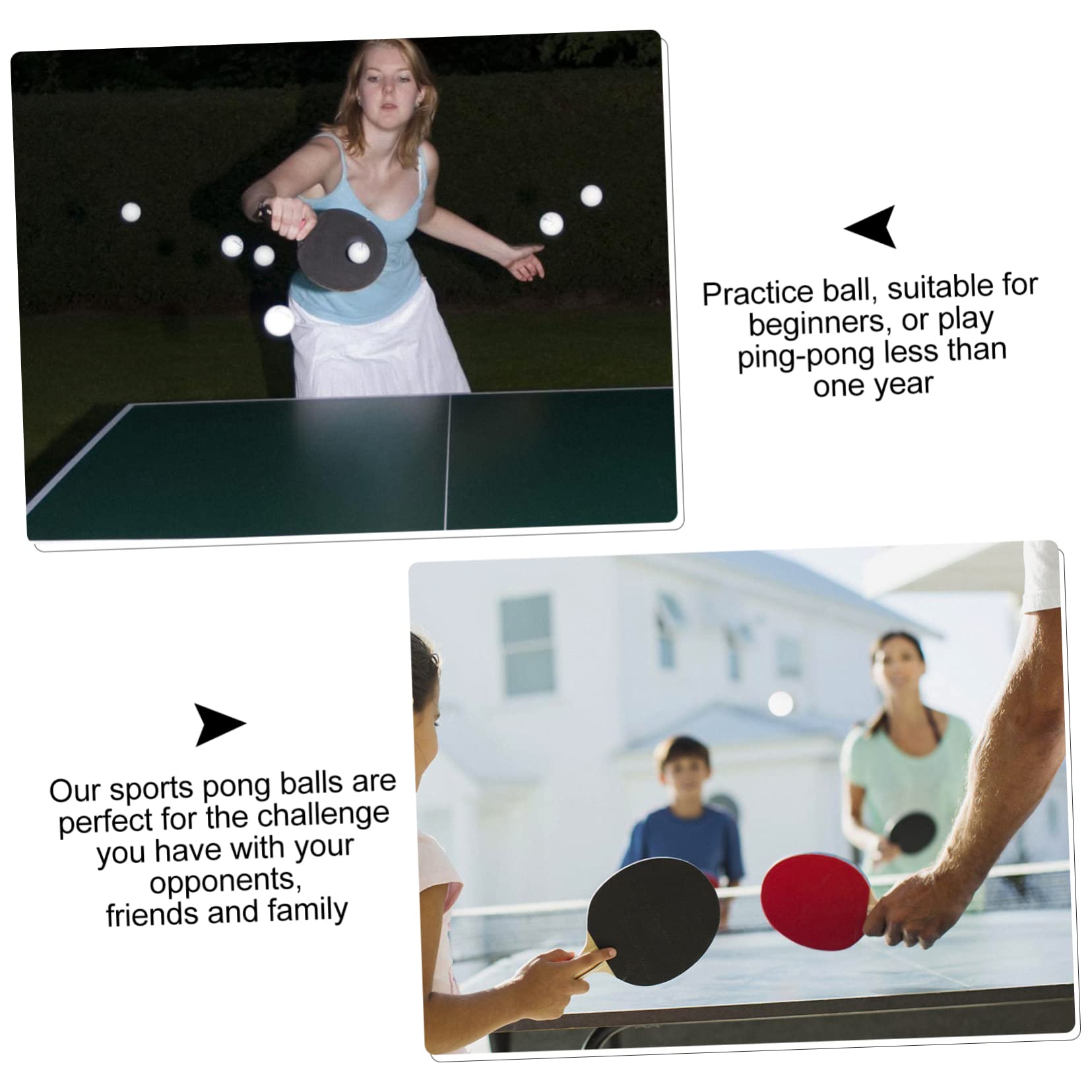 BRIGHTFUFU 6 Pack Advanced Pong Balls Large Table Tennis Balls for Training School Gym Play