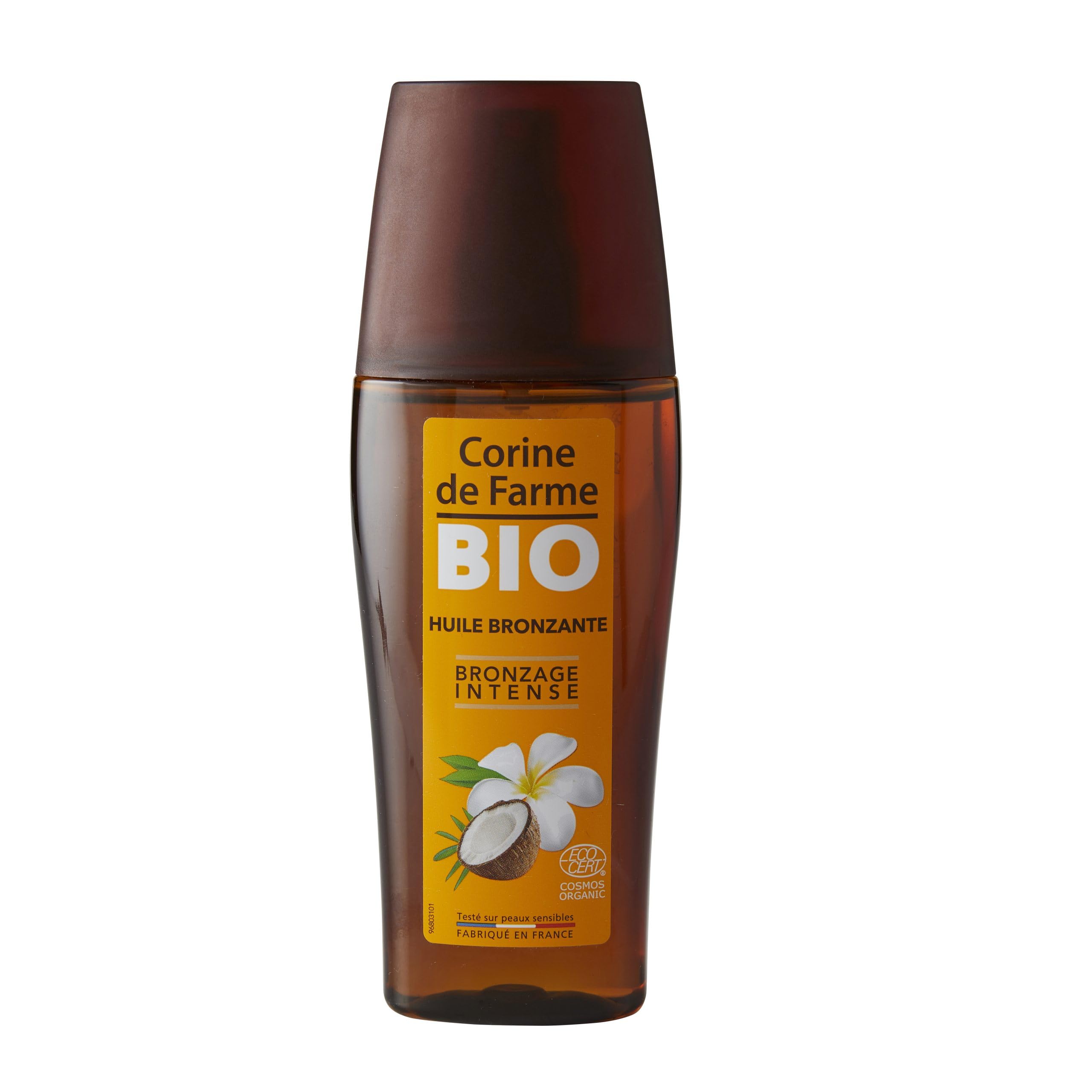 Corine de Farme - Huile Ultra Bronzante - Certifiée Bio - Pour Peaux Mates/Déjà Bronzées - Bronzage Rapide et Intense - Huile de Coco - Parfum des Îles - 150 ml