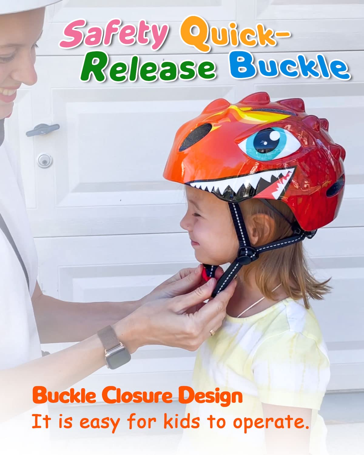 VICTGOAL Casco Bici Bambino, Perfetto Casco da Scooter per Cartoni Animati per scooter, Triciclo e Skateboard, Taglia Regolabile per Bambini 3-8 Anni