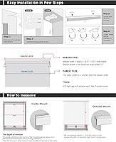 Vista 6 de LazBlinds Persiana enrollable sin cordón, persianas opacas de parada libre para ventanas, aislamiento térmico, protección UV, impermeable, persianas