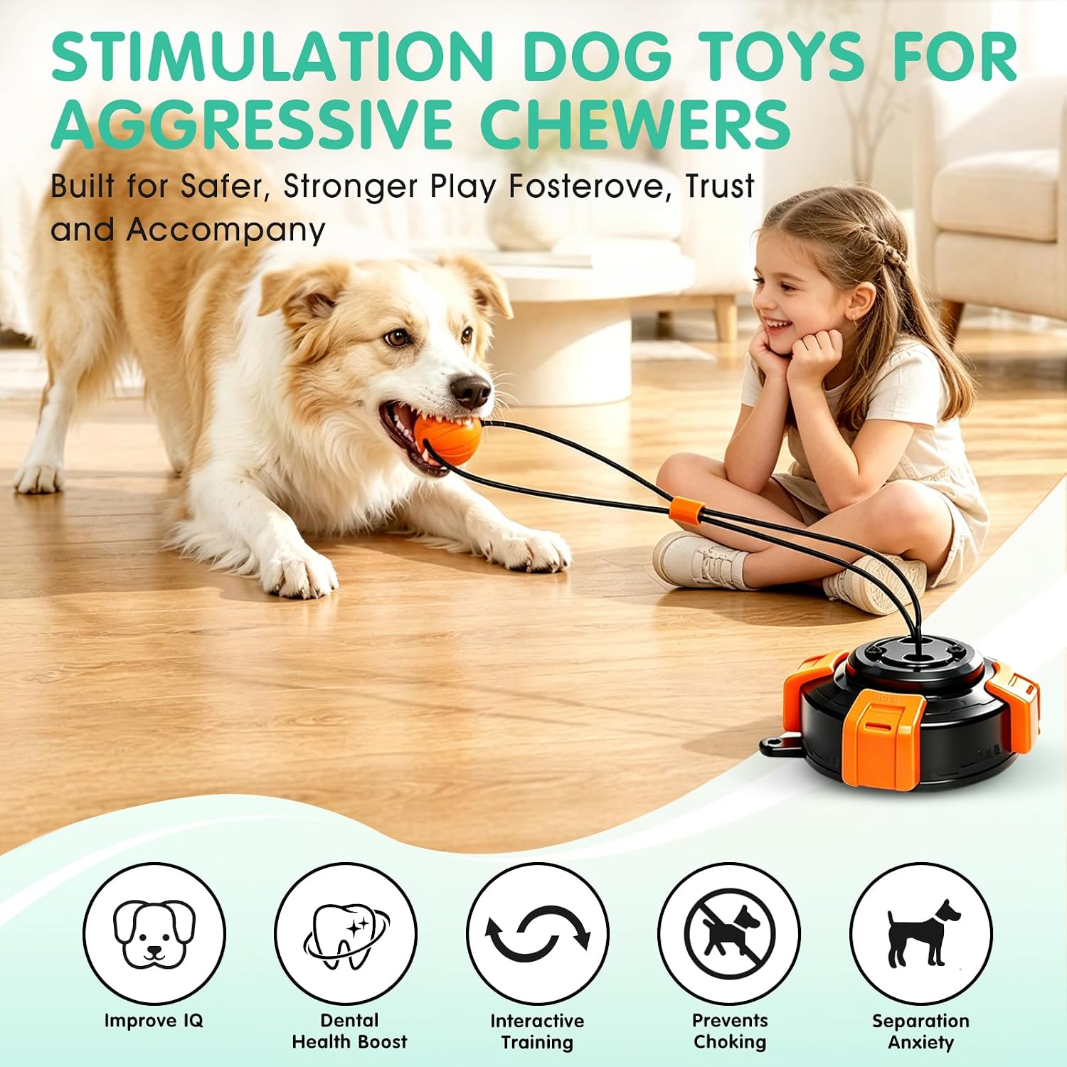Fuufome Suction Cup Dog Toys for Medium Large Aggressive Chewers image 4