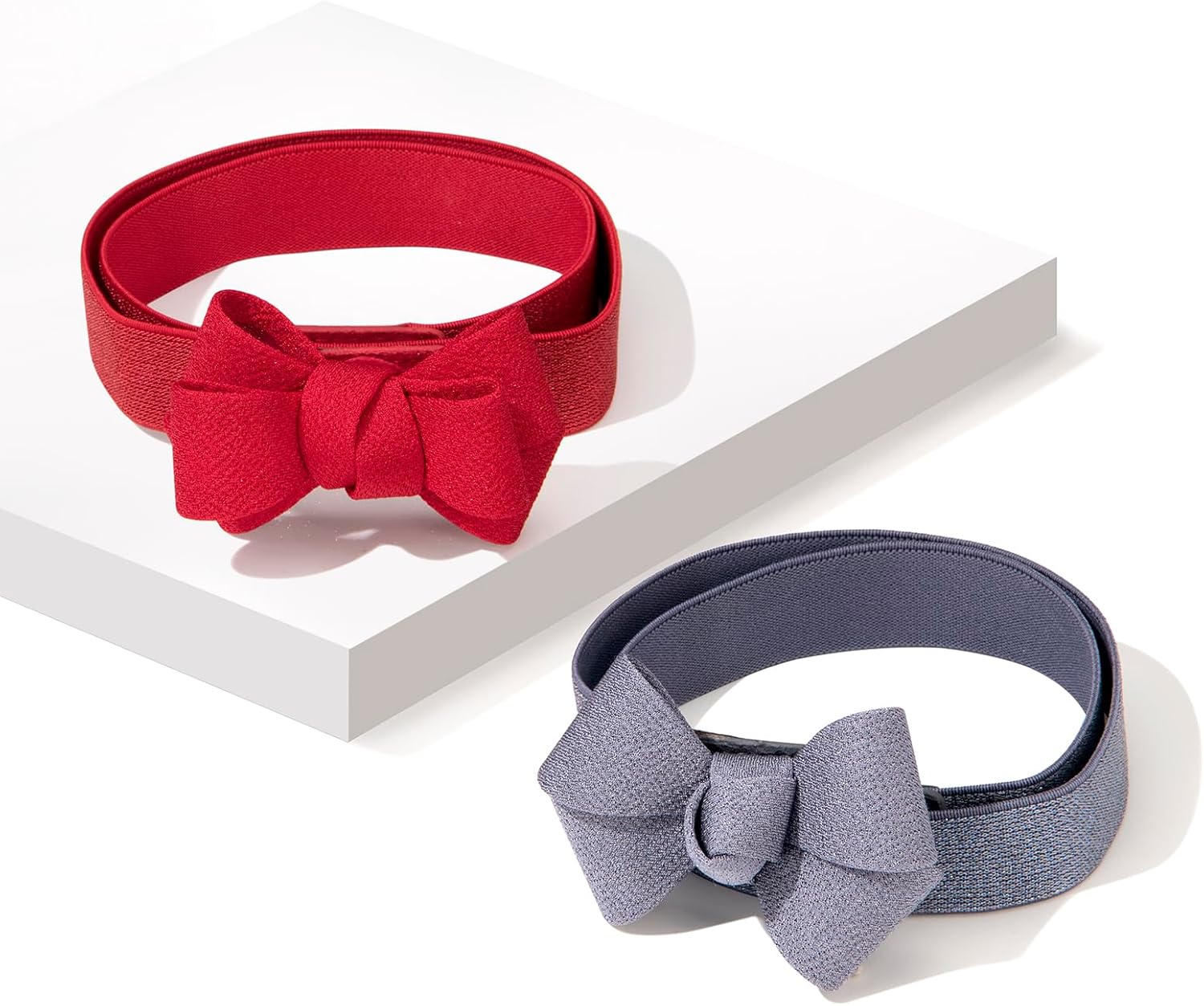 Womens Belts for Dress Skinny Thin Bow Decor Elastic Belt for Women Wasit - Image 4