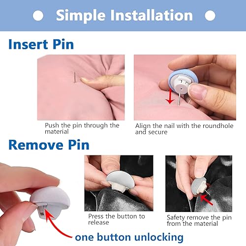Miniatura 3 de Clips para funda de edredón, 16 pines de edredón evitan que el edredón se mueva, clips de sujeción para edredón, cojines, cortinas