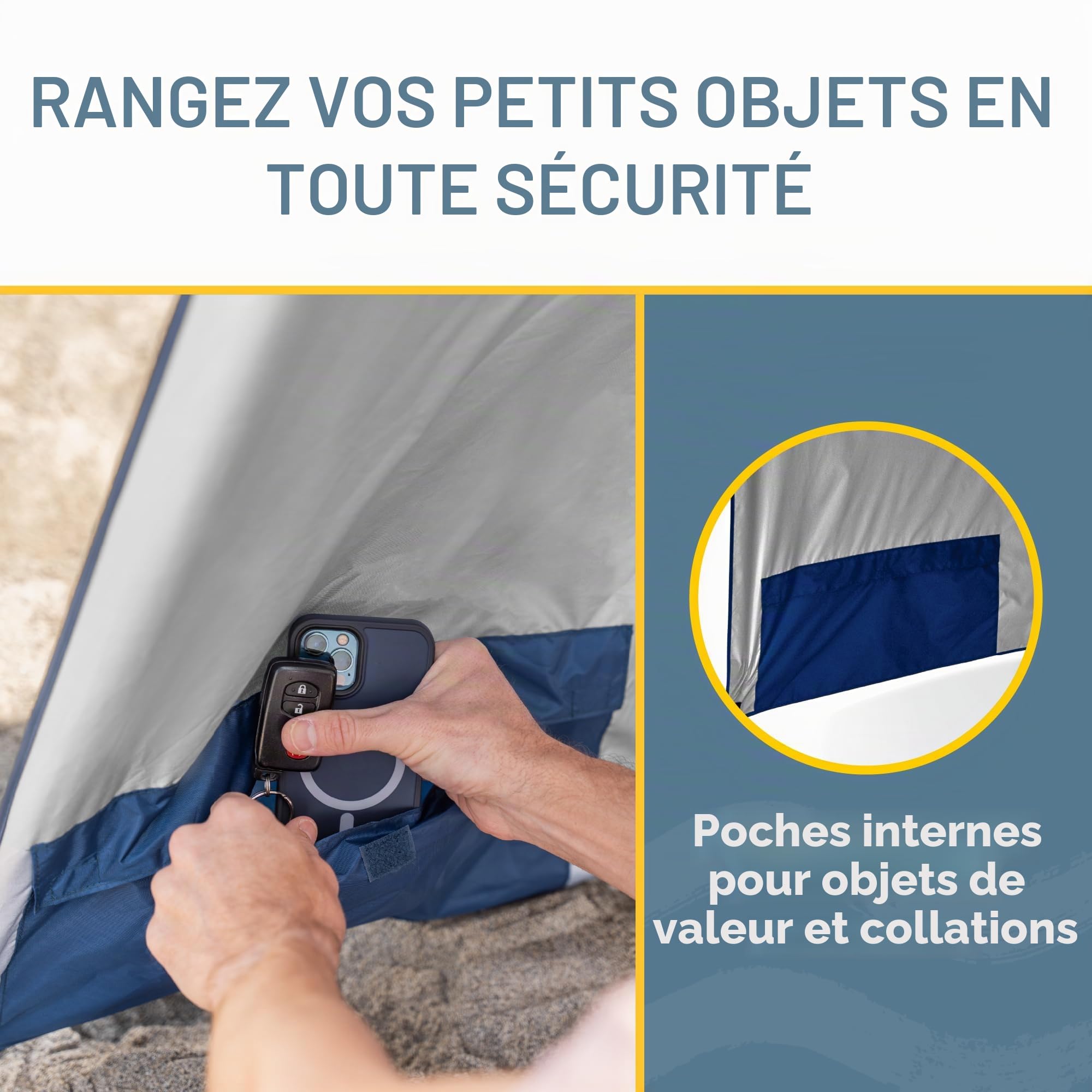 Sport-Brella Parasol Première - Protection Solaire UPF 50+ Et Réflexion De Chaleur, Conçu pour Position Incliné Ou Droite, Idéal pour Plage, Événements Sportifs Et Camping, 2,4m, Bleu