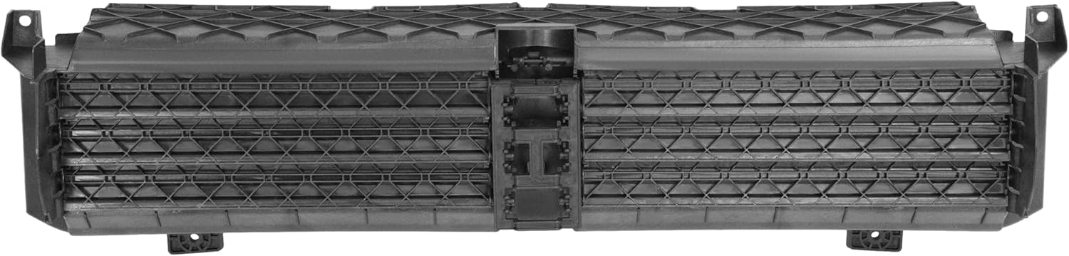 HECASA Front Active Radiator Shutter Grille Assembly Compatible with 2019-2023 Jeep Cherokee Replacement for 68412008AC Plastic Black W/O Controller