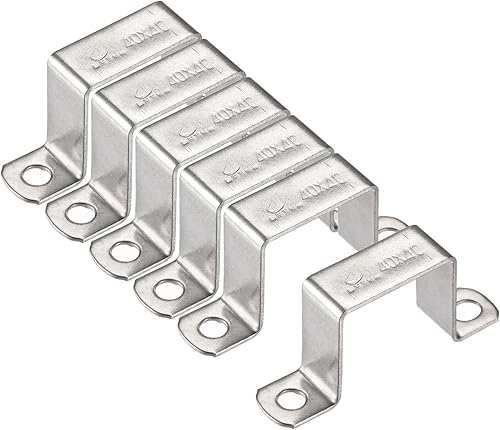 Miniatura 43 de uxcell Soporte de conector en forma de U 0.709 x 2.421 in Acero inoxidable 304 para puerta Cerrada Barra Soporte Strut Channel 6pcs