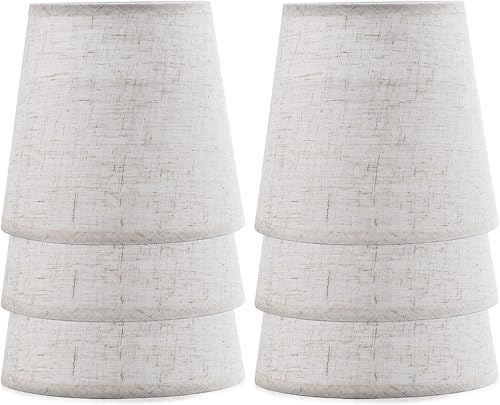 Juego de 6 pantallas de lámpara de Navidad, lámpara de araña pequeña, campana, clip en pequeña lámpara de pared, lámpara de vela (negrocaqui)