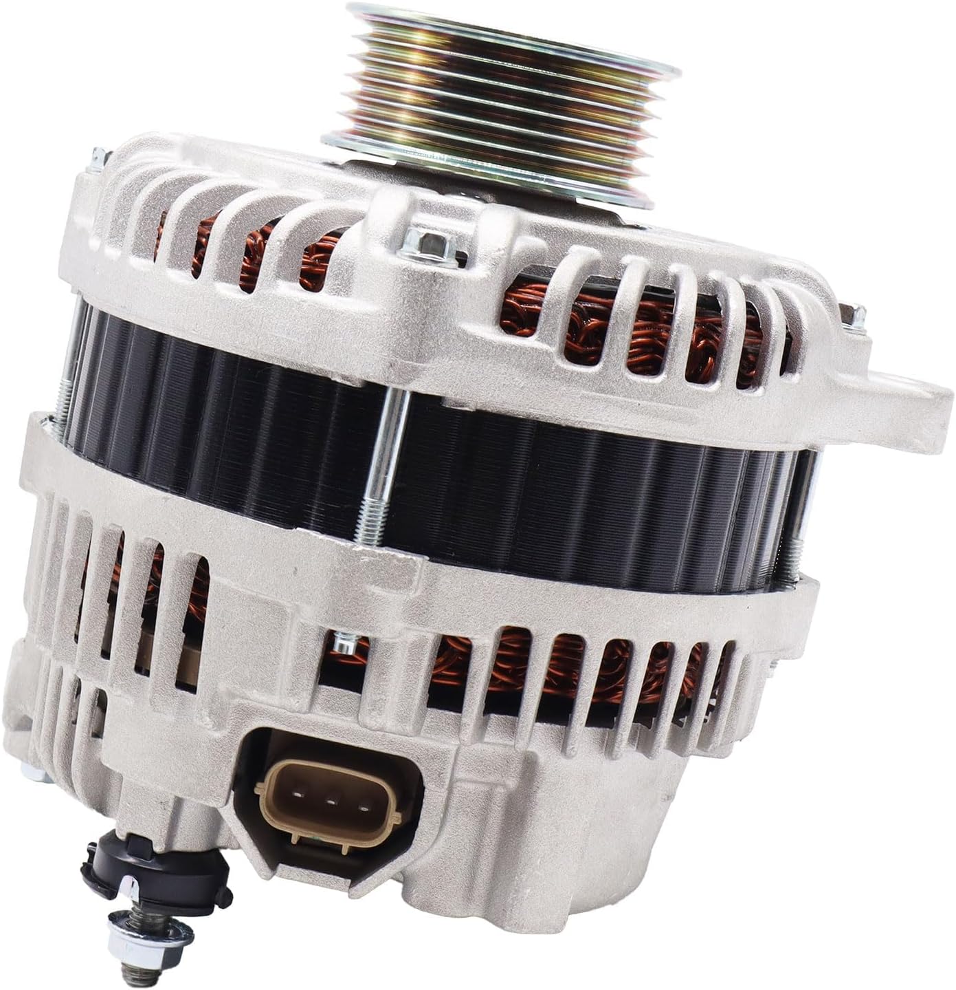 23100-EG010 Alternator Compatible with Infiniti G25 2011 2012 2.5L, M35 2006 2007 2008 V6 3.5L, 12V 150A CW 6-Groove Pulley, Replace#11315N