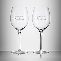 Vista 11 de Waterford Copas de vino personalizadas Elegance Sauvignon Blanc, juego de 2 copas de vino blanco con grabado personalizado de 14.2 onzas