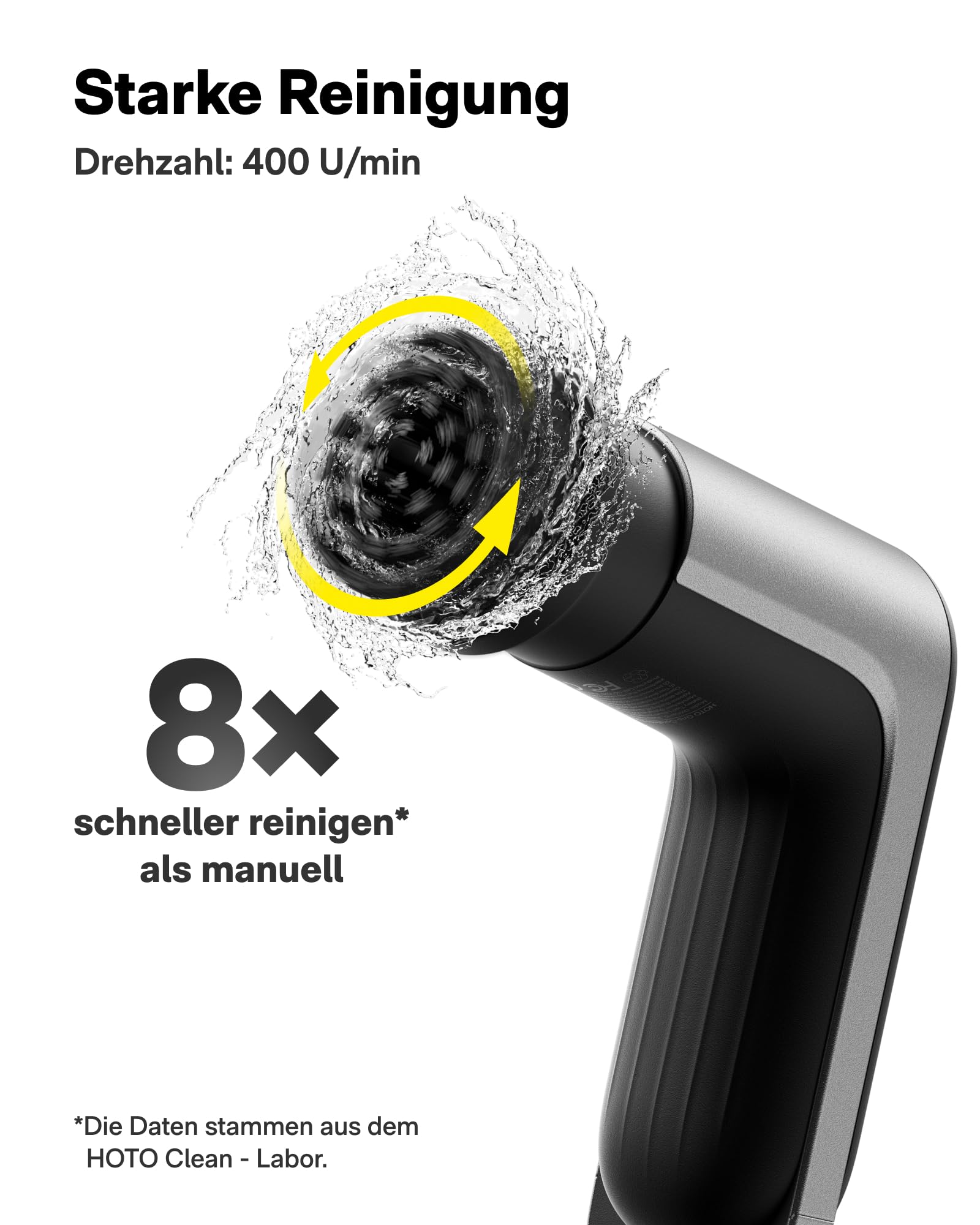 HOTO Akku Elektrische Reinigungsbürste mit 6 Bürstenköpfen, IPX7 Wasserdicht, Fugenreiniger für Fliesen, Spüle, Grillpfanne, Herdplatte, Kochgeschirr, Backofen, Pfannen, Bad und Geräte Putzbürste