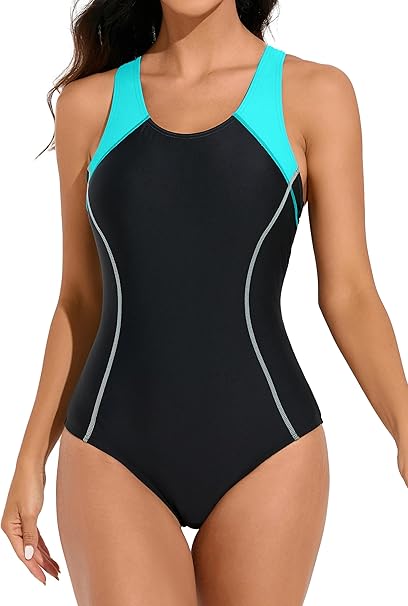 beautyin Women's One Piece Athletic Racerback Swimsuit Slimming Bathing Suit