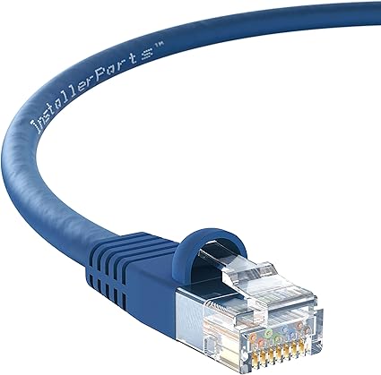 Amazon Com Installerparts Ethernet Cable Cat6 Cable Utp Booted 125 Ft Blue Professional Series 10gigabit Sec Network High Speed Internet Cable 550mhz Electronics