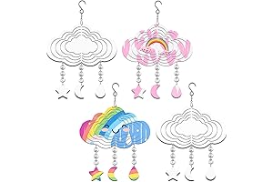 4Pack 8inch Sublimation Wind Spinner Blanks for Vivid Fishing Lures