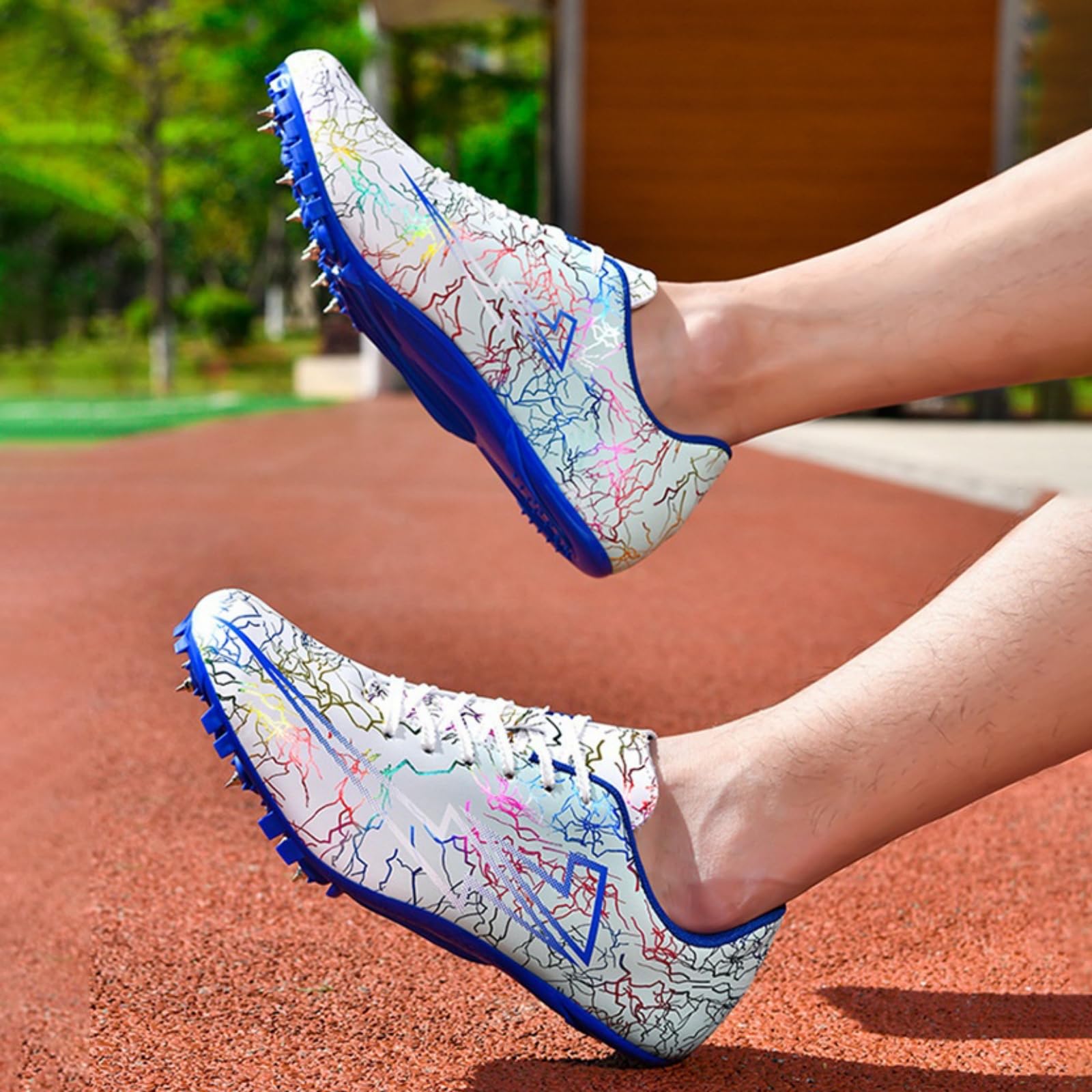 Uomo Donna Scarpe Chiodate da Pista Leggere Traspiranti 8 Chiodi