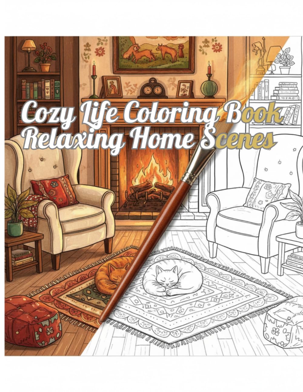 Cozy Life Coloring Book – Relaxing Home Scenes: Relaxing Home Scenes for Stress Relief, Mindfulness, and Creative Expression