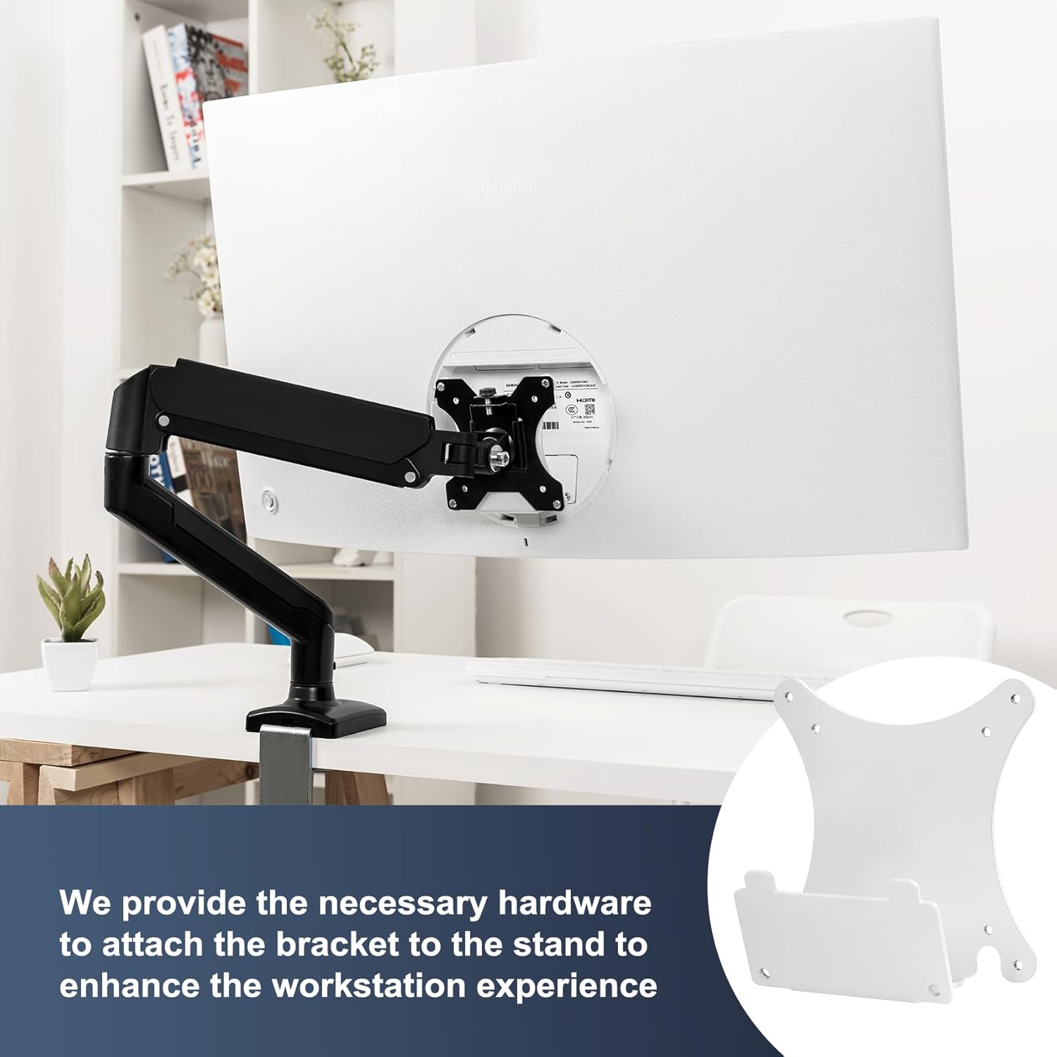 VESA Mount Adapte Compatible with Samsung Curved Monitors U32R590, U32R590C, U32R592, and U32R591 VESA Adapter Bracket for VESA Stand, Arm or Desk Mount with 75x75, 100x100 mm