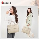 Teacher Tote Bag Women 17inch PU Leather Laptop Briefcase Nurse Office Bags Professional Work For Nursing, College