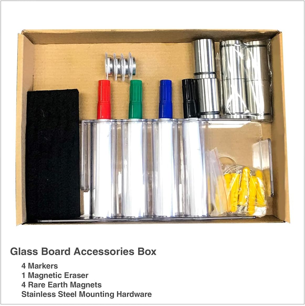 Clear Glass Dry Erase Board for Office & Home, Frameless White Surface Glass Board 48"x72" Include Markers, Magnets with Eraser by Fab Glass and Mirror
