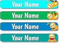 Vista 105 de Lovable Labels - 120 Etiquetas infantiles personalizadas, impermeables, aptas para lavavajillas, se pegan y despegan, son ideales