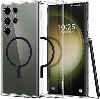 Spigen Ultra Hybrid OneTap Ring Designed for Galaxy S23 Ultra Case 2023 [Military-Grade Protection] - Black