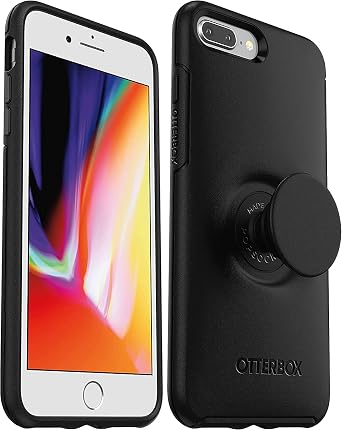 OtterBox + Pop Symmetry Series Case for iPhone 8 Plus & iPhone 7 Plus ONLY - NOT Smaller 8/7 Non-Retail Packaging - Black
