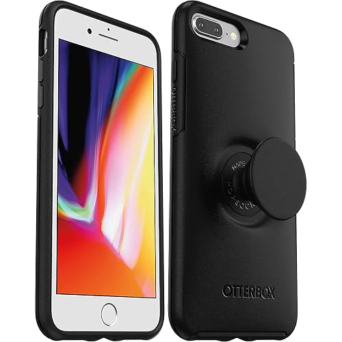OtterBox + Pop Symmetry Series Case for iPhone 8 Plus & iPhone 7 Plus (ONLY - NOT Smaller 8/7) Non-Retail Packaging - Black
