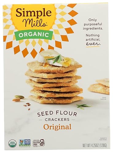 Simple Mills Galletas de semillas orgánicas originales, 4.25 onzas, paquete de 6