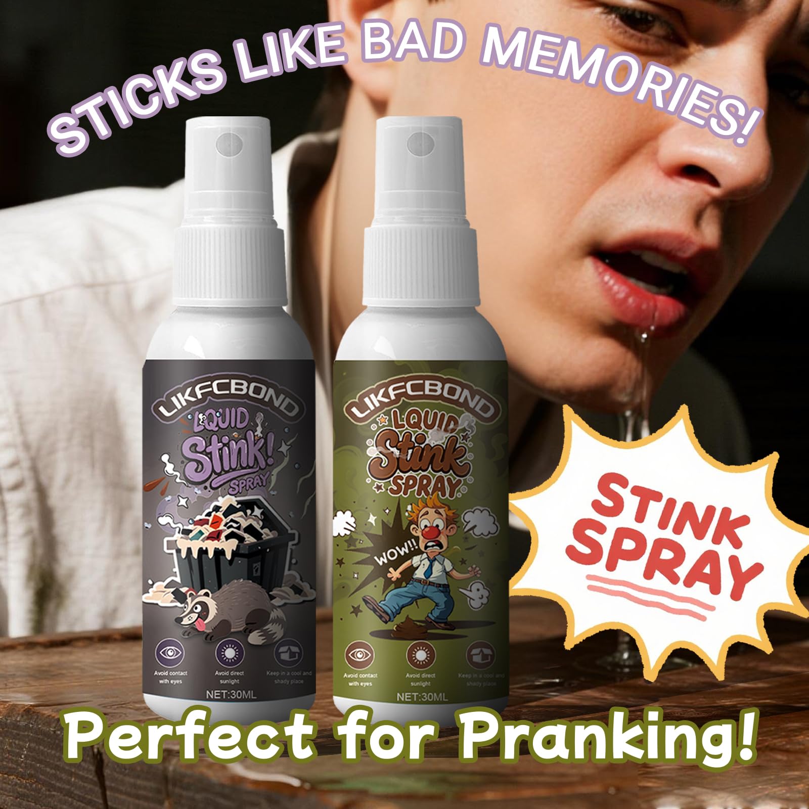 Prank Spray Extra Strong 60ml, Stinky Spray Weird Stuff, Super Potent Gag Spray, Funny Prank Gift for Party, Office Joke, Bus, Elevator (30ml*2)
