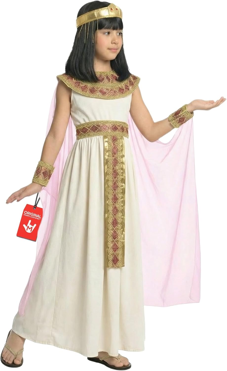 Morph Pink Cleopatra Costume for Girls, Egyptian Dress, Greek Goddess Costumes Kids, Cleopatra Costume Kids