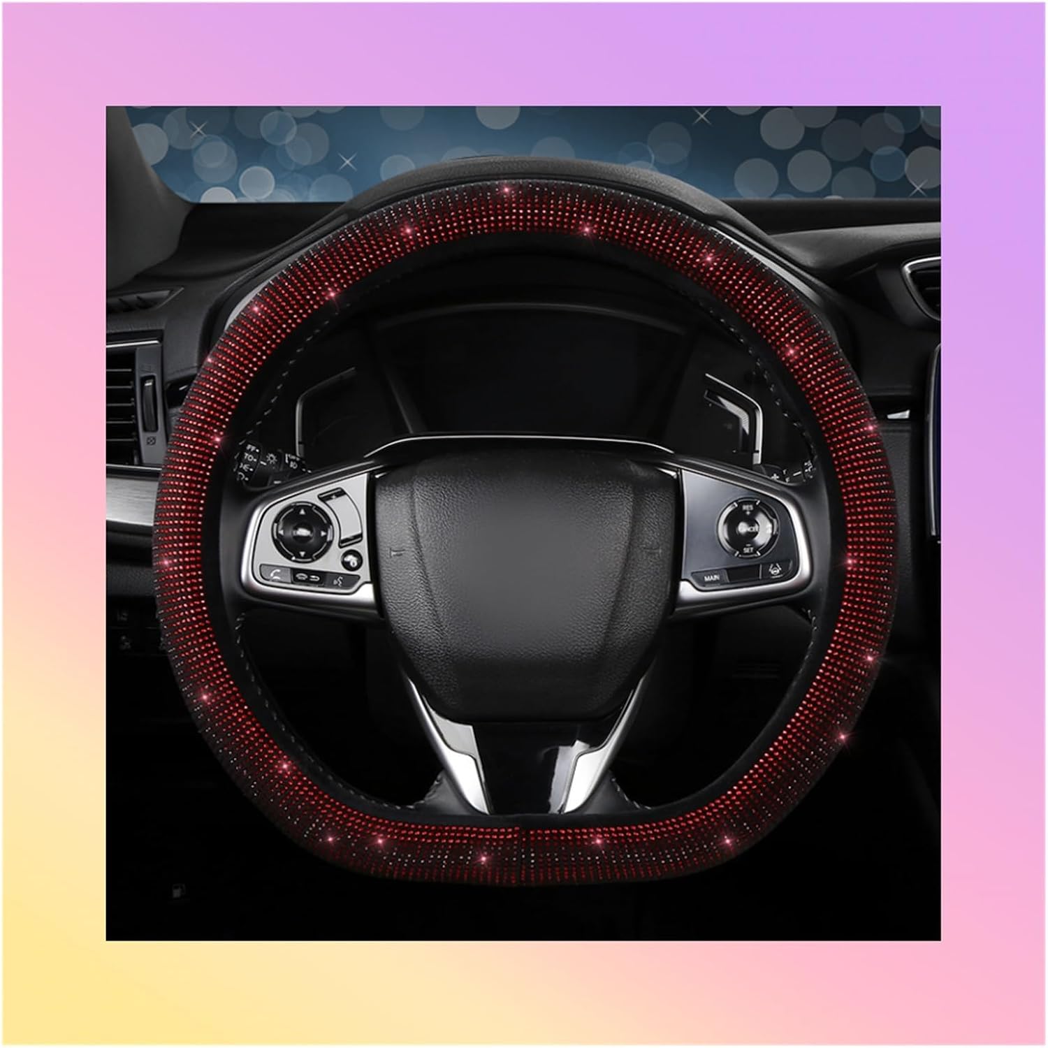 Car Steering Wheel Cover for D Type Car Steering Wheel Cover Fiber Car Decorations Soft Handfeel Creative Accessories (Color : 4#)