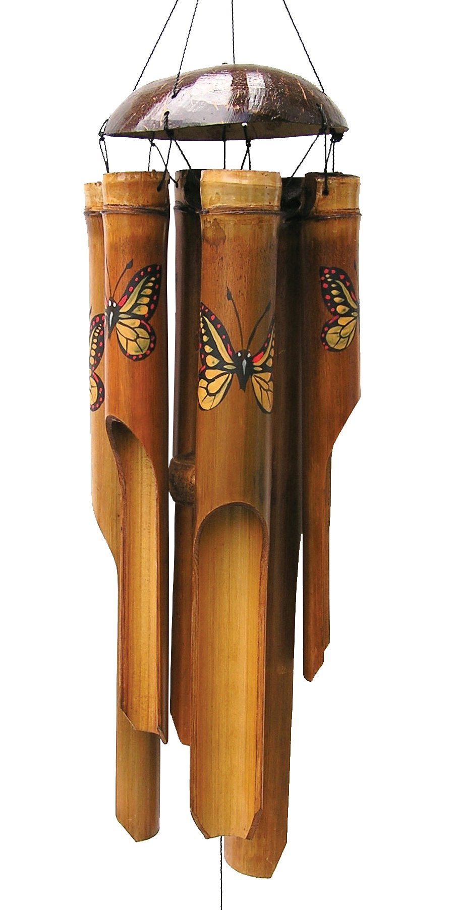 Cohasset Monarch Windspiel – Aus Bambus & Kokosnuss-Holz, Ca. 43 Cm, Handgefertigt