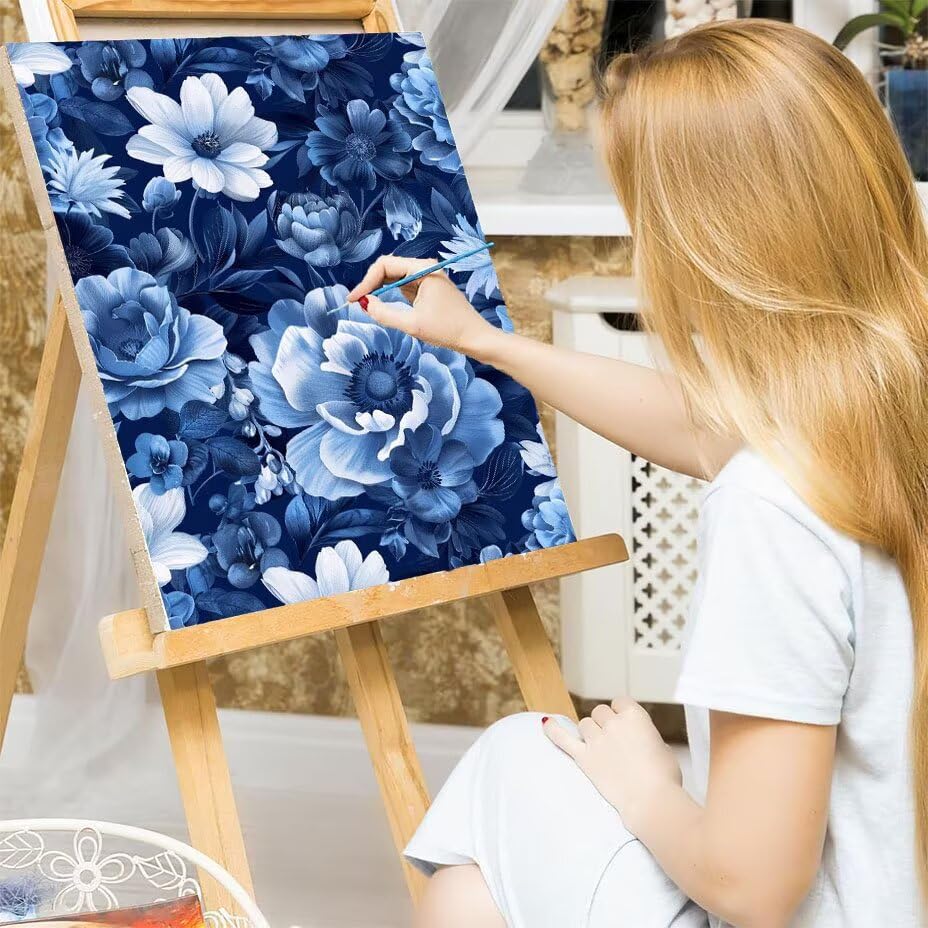 Peinture par Numéro Adulte Grand Format Fleur | Solution DIY Déco Murale sans Savoir Peindre