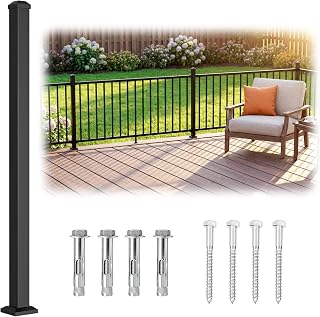 39 in. H x 2 in. W Aluminum Deck Railing Post for Deck Railing
