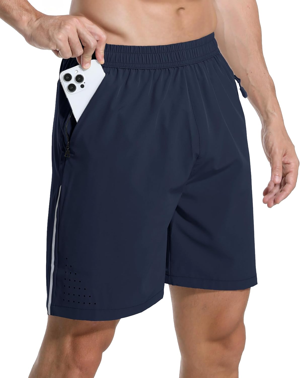 Men's Athletic Running Shorts Lightweight Quick Dry 7" Workout Gym Sports Basketball Tennis Hiking Shorts