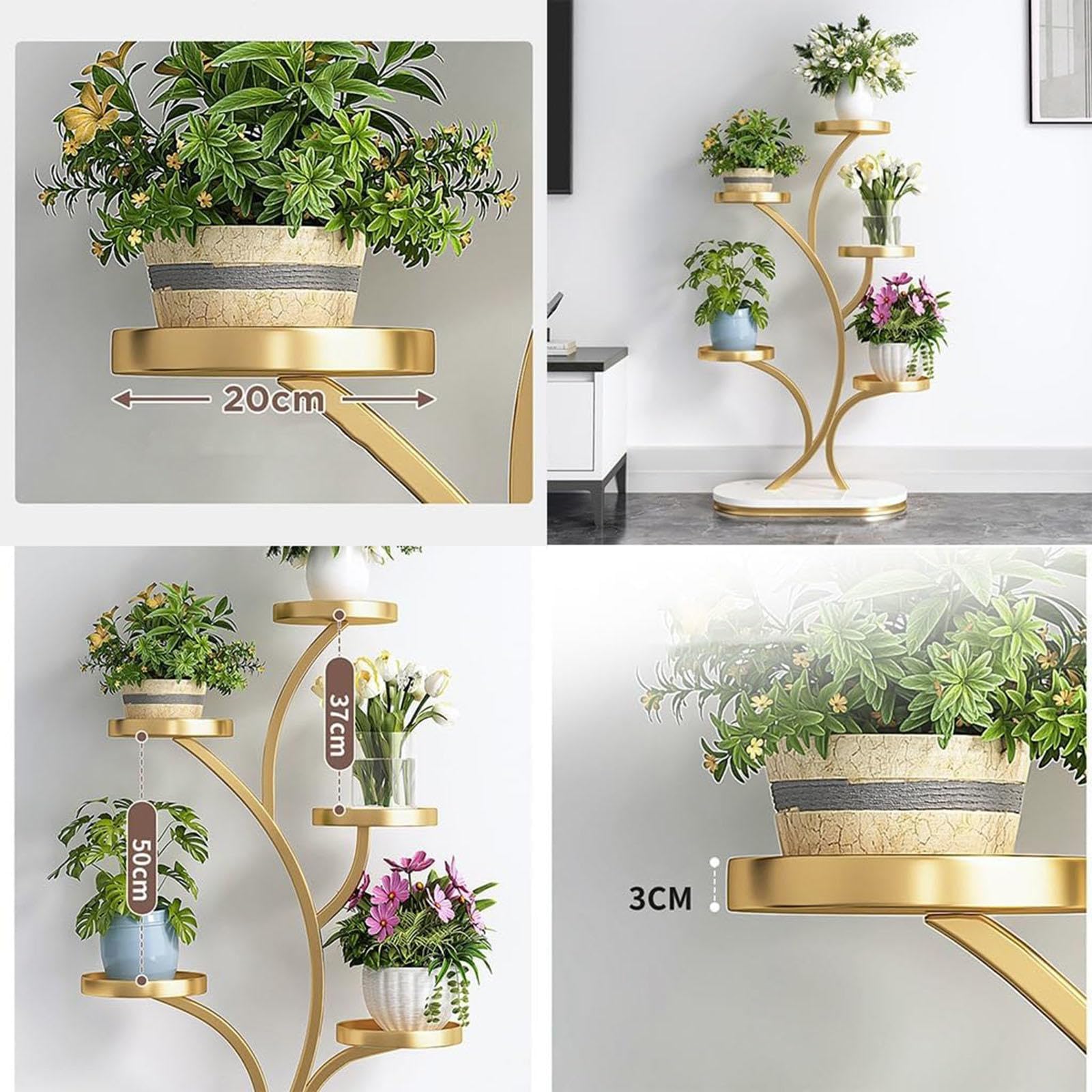 JEPRECO Supporto per piante da interno, alto 86,4 cm, scaffale moderno a 2 ripiani, supporto per vasi da fiori ad angolo, organizer per soggiorno, balcone, patio, giardino (grigio quercia
