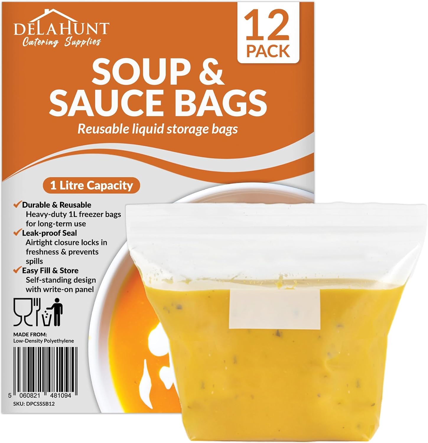 1 Litre Reusable Freezer Bags...