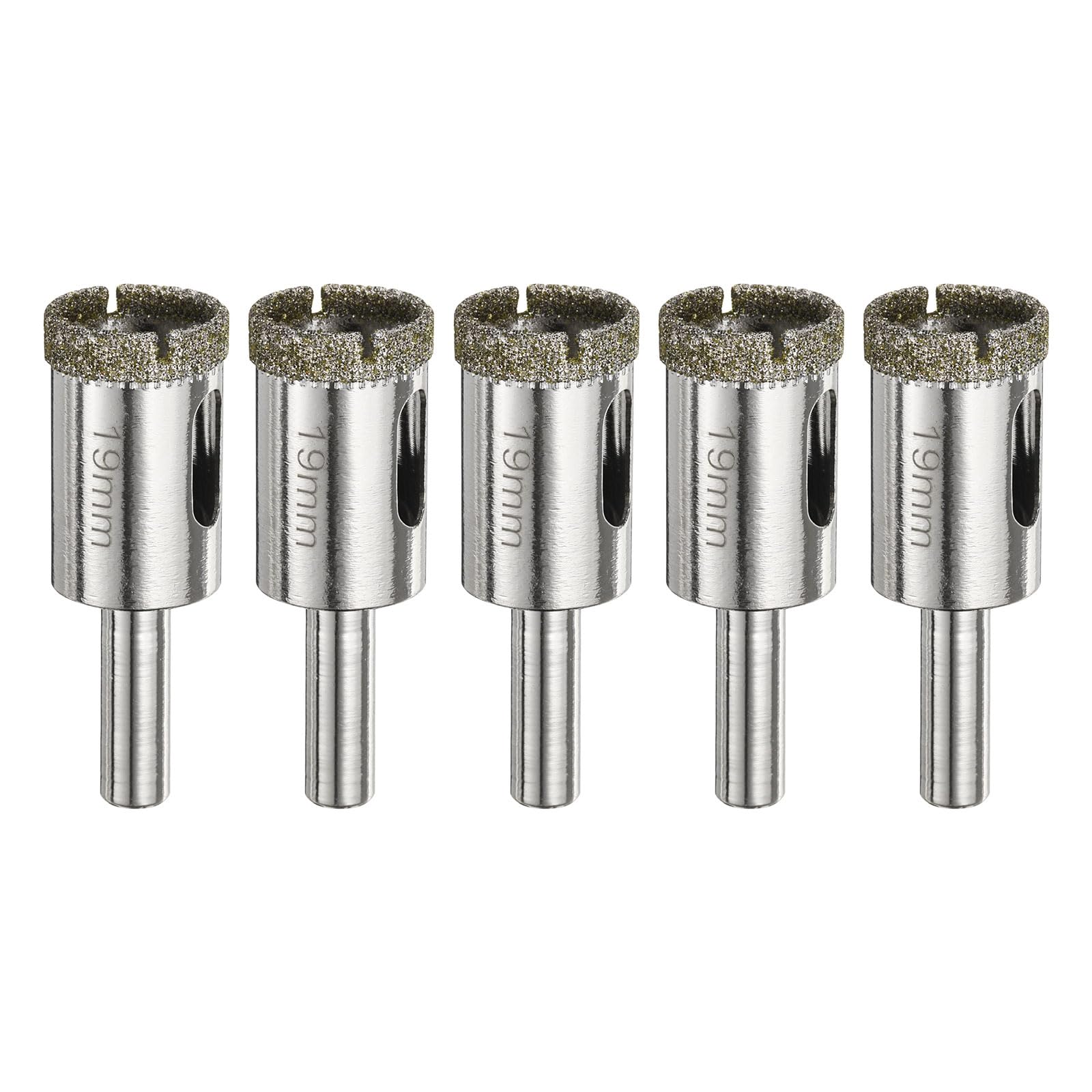 HARFINGTON 5pcs Diamond Drill Bit Hole Saw 3/4"(19mm) Tile Core Cutting Drilling Tool for Glass Ceramic Marble Porcelain Tile Quartz Gemstone